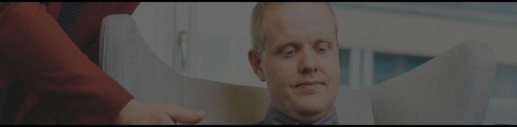 Man working with his laptop