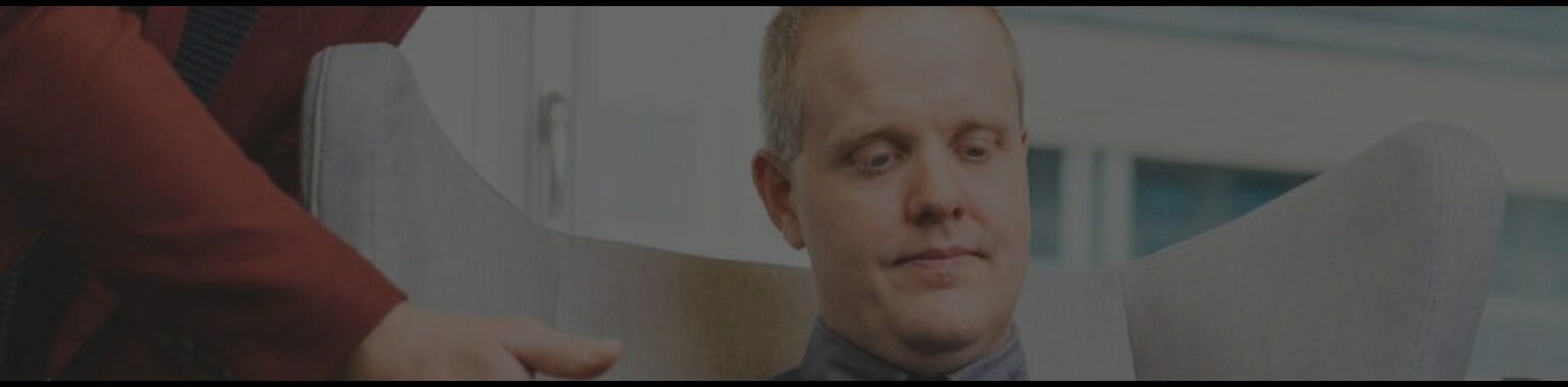 Man working with his laptop