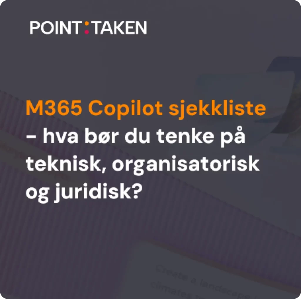 M365 Copilot sjekkliste
