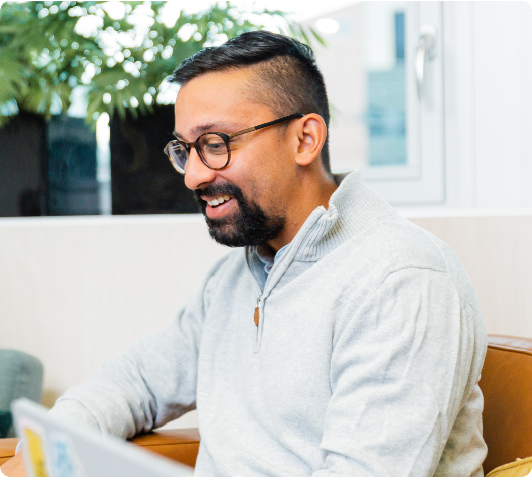Man working in his desk